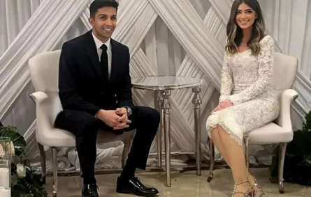 ليلى زاهر وهشام ماجد في حفل خطوبتهما - الصورة من حسابها على إنستغرام
