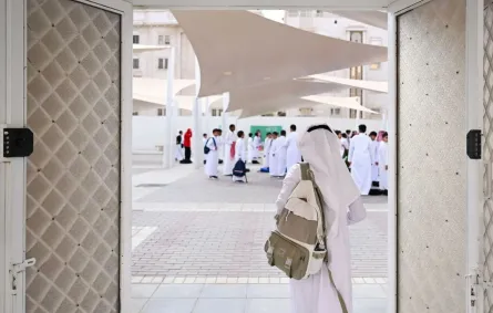 طلاب في إحدى المدارس السعودية