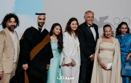نجوم وصناع الفيلم السعودي هجرة من مهرجان فينيسيا في يومه الثاني - تصوير يوسف بوهوش خاص سيدتي