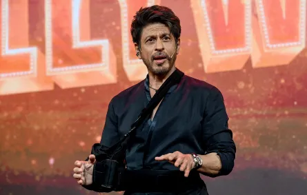 شاروخان في مومباي (Shah Rukh Khan in Mumbai). مصدر الصورة: Sujit JAISWAL / AFP