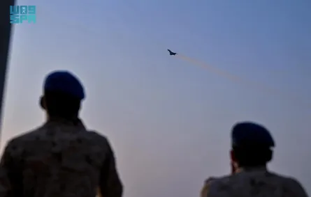 عروض جوية للمقاتلات السعودية في اليوم الوطني السعودي - الصورة من وكالة الأنباء السعودية "واس"