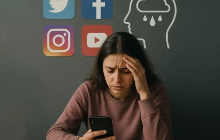 أثر السوشيال ميديا على الصحة النفسية