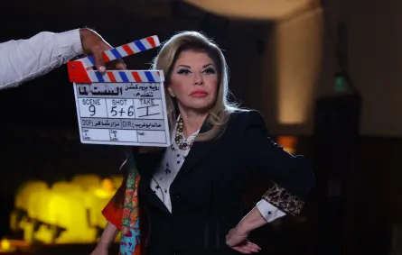هالة سرحان تصور فيلم الست لما - الصورة من الشركة المنتجة
