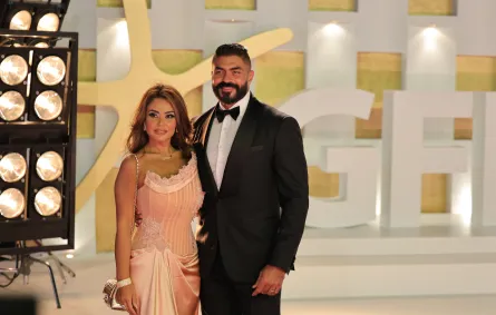 خالد سليم وزوجته - صورة خاصة لسيدتي تصوير يحيى أحمد