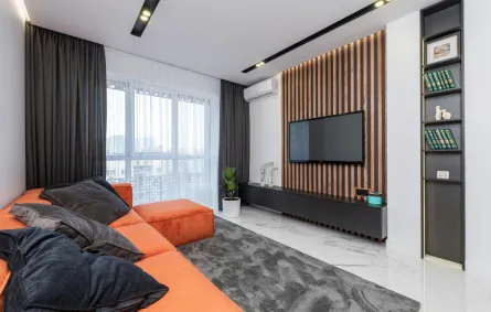 غرفة معيشة مودرن مؤثثة 