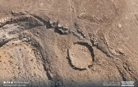 إحدى الاكتشافات في مبادرة اليمامة. الصورة من الحساب الرسمي لهيئة التراث على منصة x