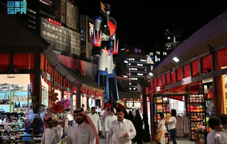 جناح اليابان في "بوليفارد وورلد" يجذب أنظار الزوار. الصورة من وكالة الأنباء السعودية "واس"