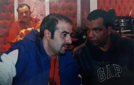 المؤلف أحمد عبد الله مع صديق عمره المخرج سامح عبد العزيز – صورة أرشيفية