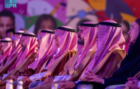 وزير الثقافة والتعليم يدشنان أكاديمية آفاق للفنون والثقافة. الصورة من وكالة الأنباء السعودية "واس"