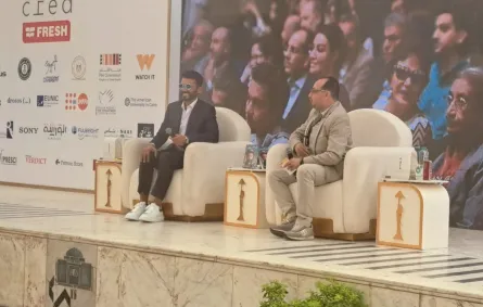 خالد النبوي من الجلسة الحوارية بمهرجان القاهرة السينمائي الدولي- الصورة خاصة بسيدتي من تصوير سيد أحمد