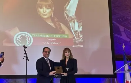 تكريم كارول سماحة- الصورة من مكتبها الصحفي