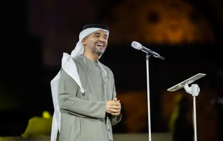 حسين الجسمي- الصورة من المركز الإعلامي لمدرج خورفكان