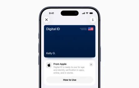 ميزة Digital ID من آبل - الصورة من الموقع الرسمي لشركة آبل
