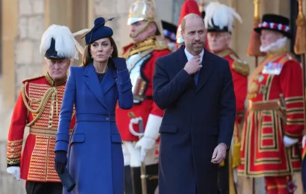 أمير وأميرة ويلز في قصر وندسور (Prince of Wales and Princess of Wales at Windsor Castle). مصدر: الصورة: Cheung / POOL / AFP