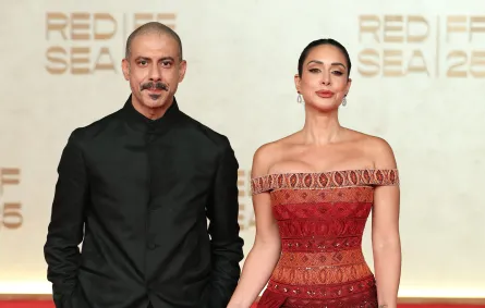 محمد فراج وبسنت شوقي من حفل الافتتاح - مصدر الصورة Daniele Venturelli/Getty Images for The Red Sea International Film Festival