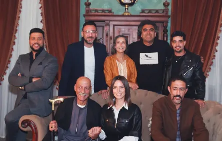 أبطال وصُنّاع مسلسل قسمة العدل - الصورة من حساب المخرج أحمد خالد على فيسبوك