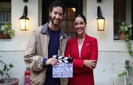 أحمد مالك وآية سماحة - الصورة من المكتب الإعلامي للشركة المنتجة