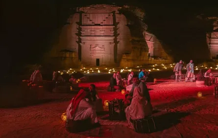 لقطات من فعالية ‏مساء الحِجر الثقافية - الصورة من الموقع الرسمي لاستكشف العلا