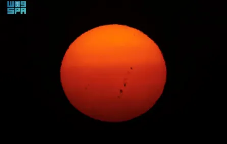 رصد بقع شمسية نشطة بالسعودية - الصورة من وكالة الأنباء السعودية "واس"