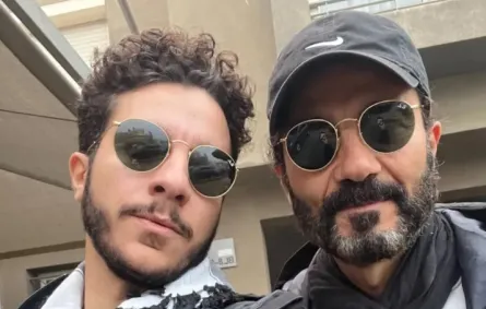 خالد النبوي ونجله نور- الصورة من حساب نور النبوي على إنستغرام