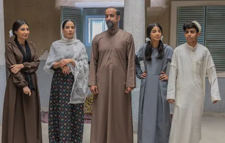 عائلة أبو إبراهيم في مسلسل شارع الأعشى- الصورة من حساب ألاء سالم على الانستغرام