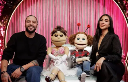 آية سماحة وزوجها محمد السباعي مع أبلة فاهيتا وكارو - الصورة من حساب أبلة فاهيتا على إنستغرام