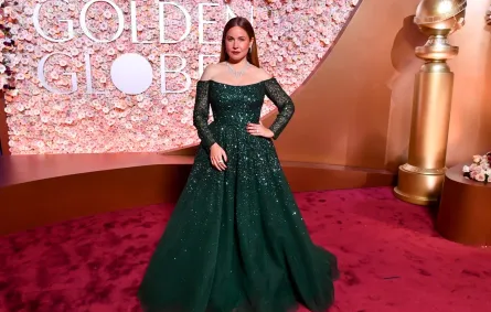 ريا أبي راشد Raya Abirached في حفل توزيع جوائز غولدن غلوب 2026. مصدر الصورة: Alberto Rodriguez/2026GG/Penske Media via Getty Images