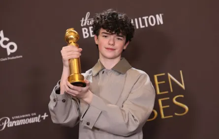 أوين كوبر Owen Cooper في حفل توزيع جوائز غولدن غلوب. مصدر الصورة: Etienne Laurent / AFP