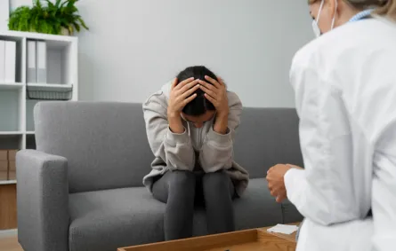 سيدة تخضع لجلسة علاج نفسي- المصدر freepik