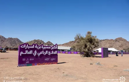 أكبر مسيرة لسيارات الدفع الرباعي في العالم. الصورة من الحساب الرسمي لهيئة تطوير منطقة حائل على منصة x