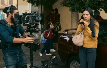 سلمى أبوضيف في كواليس مسلسل عرض وطلب- الصورة من حسابها على إنستغرام