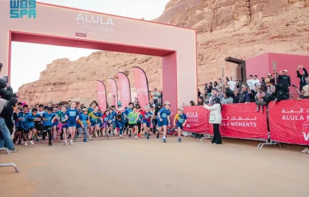 مشاركة الأطفال في نسخة 2025 من سباق درب العلا. الصورة من وكالة الأنباء السعودية "واس"
