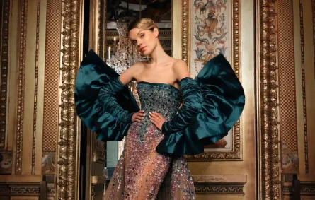 تصميم من مجموعة زياد نكد للأزياء الراقية ربيع 2026- الصورة من العلامة