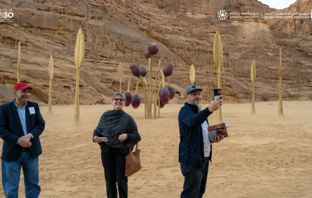 ضيوف المنتدى السعودي للإعلام في العلا. الصورة من الحساب الرسمي للهيئة الملكية لمحافظة العلا على منصة x