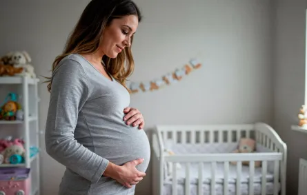 صورة لحامل في الأشهر الأخيرة