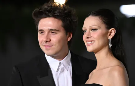 نيكولا بيلتز بيكهام وزوجها بروكلين بيكهام في متحف أكاديمية فنون وعلوم الصور المتحركة في لوس أنجلوس (Nicola Peltz Beckham and husband Brooklyn Beckham at the Academy Museum of Motion Pictures in Los Angeles). مصدر الصورة: Robyn Beck / AFP