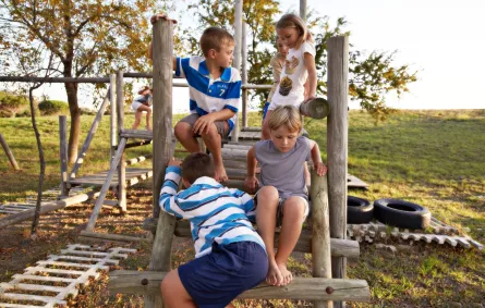 صورة أطفال يمارسون التسلق