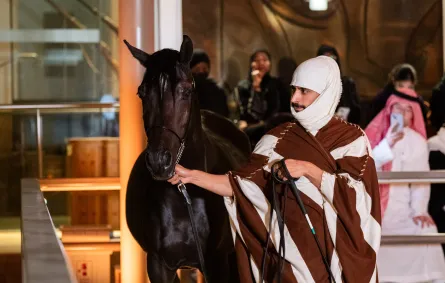 عروض الخيل العربية في فعاليات الدرعية بمناسبة يوم التأسيس