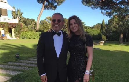 إيلي صعب وزوجته كلودين صعب- الصورة من حسابها على إنستغرام