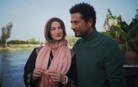 تارا عماد وعمرو سعد في كواليس افراج  - الصورة من صفحتها على انستغرام