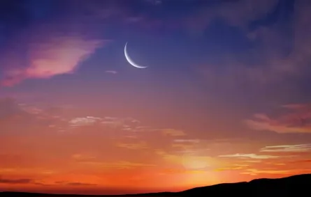 صورة تعبيرية لهلال عيد الفطر المبارك 