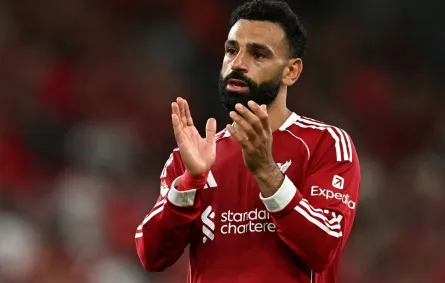 محمد صلاح في ملعب أنفيلد بمدينة ليفربول، شمال غرب إنجلترا (Mohamed Salah at Anfield in Liverpool, north west England). مصدر الصورة: Paul ELLIS / AFP