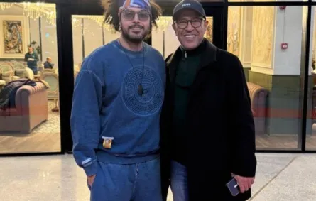 عبد الفتاح الجريني و أشرف عبد الباقي- الصورة من المكتب الإعلامي للفنان عبد الفتاح الجريني