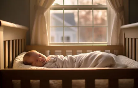 صورة لمولود نائم في سريره