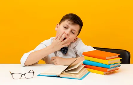 صورة لتلميذ كسول