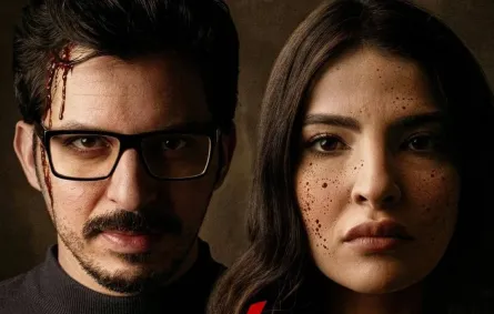 نجلاء العبد الله وعزيز غرباوي على بوستر فيلم ربشة - الصورة من صفحة الشركة المنتجة على انستغرام