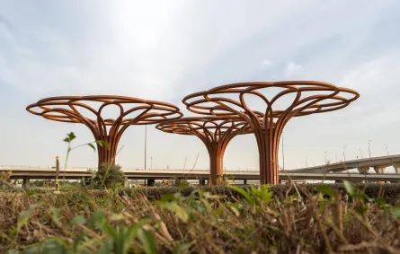 عمل "شجرة العائلة" للفنان سوبوده غوبتا في مركز الملك عبدالله المالي