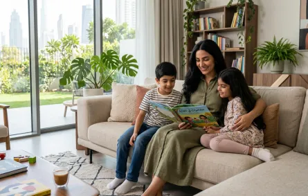 صورة أم تقرأ القصص