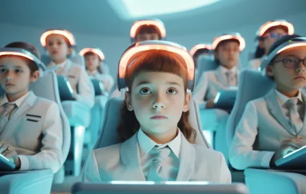 صورة لفتيات يتعلمن فن الاتصالات