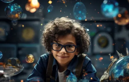 صورة تعبر عن طفل شديد الذكاء